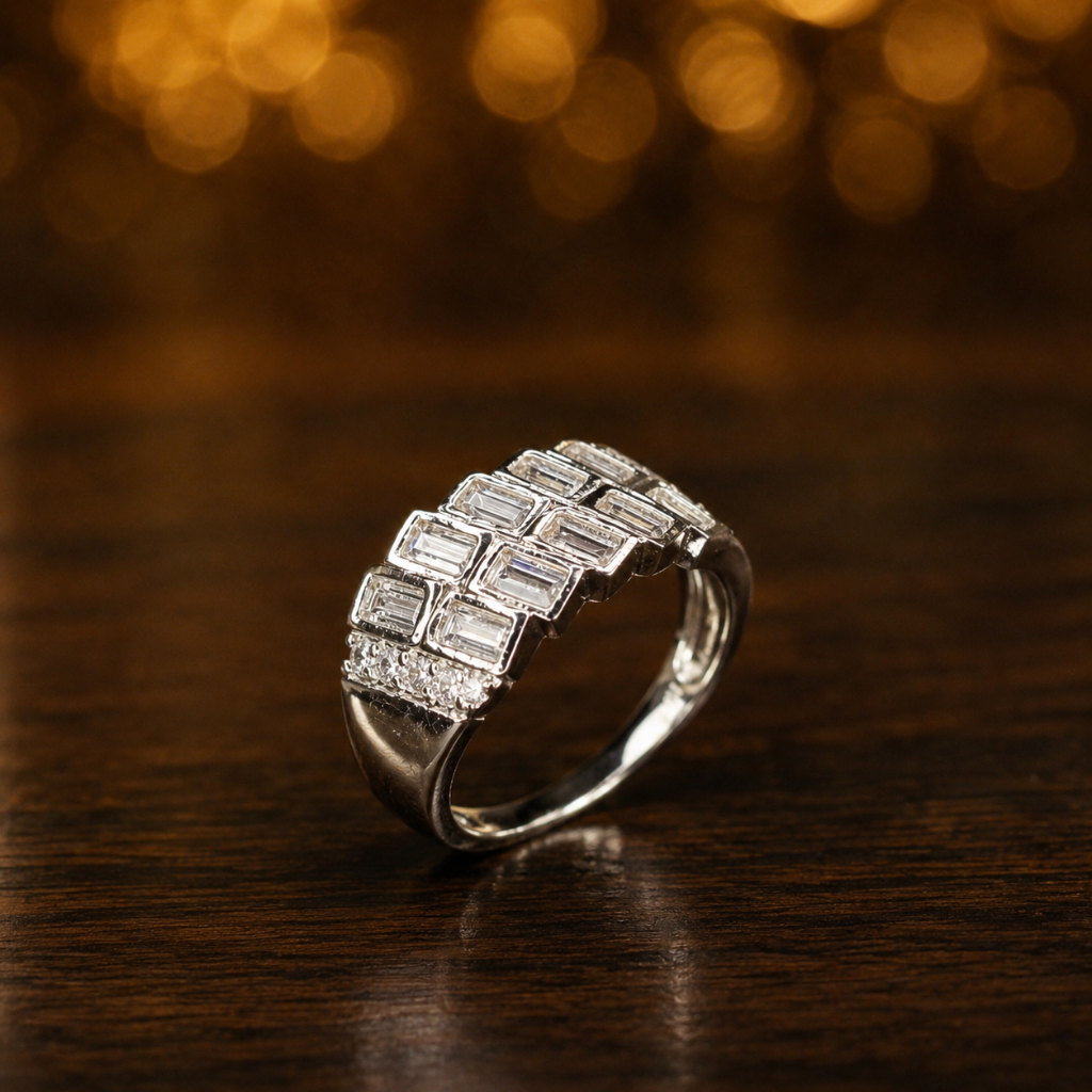 Multi-Row Cubism Ring