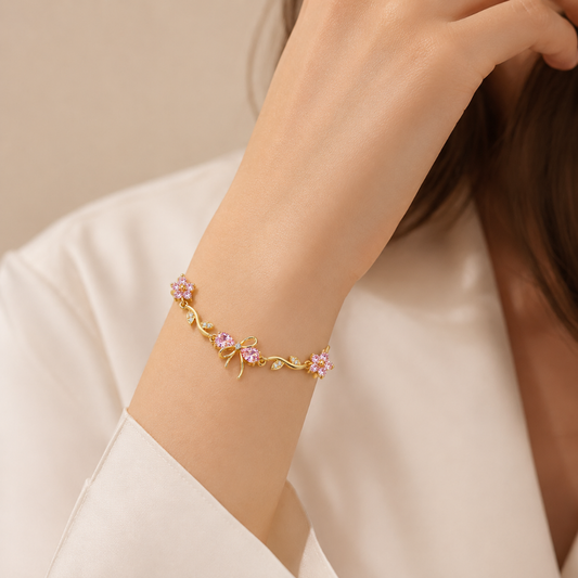 Blooming Bow Crystal Bracelet