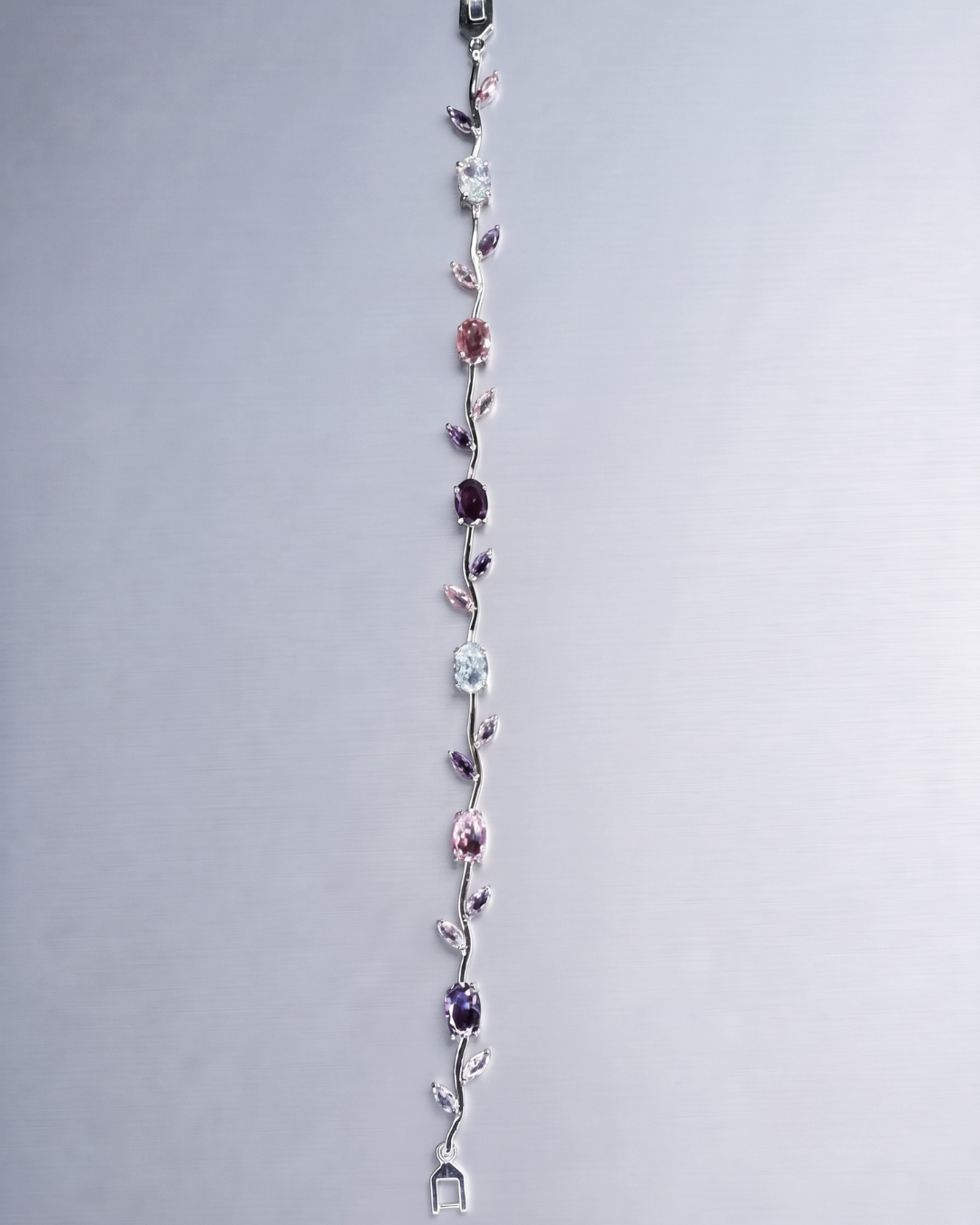 Aurora Vine Bracelet-Multicolor Crystal Leaf Charm