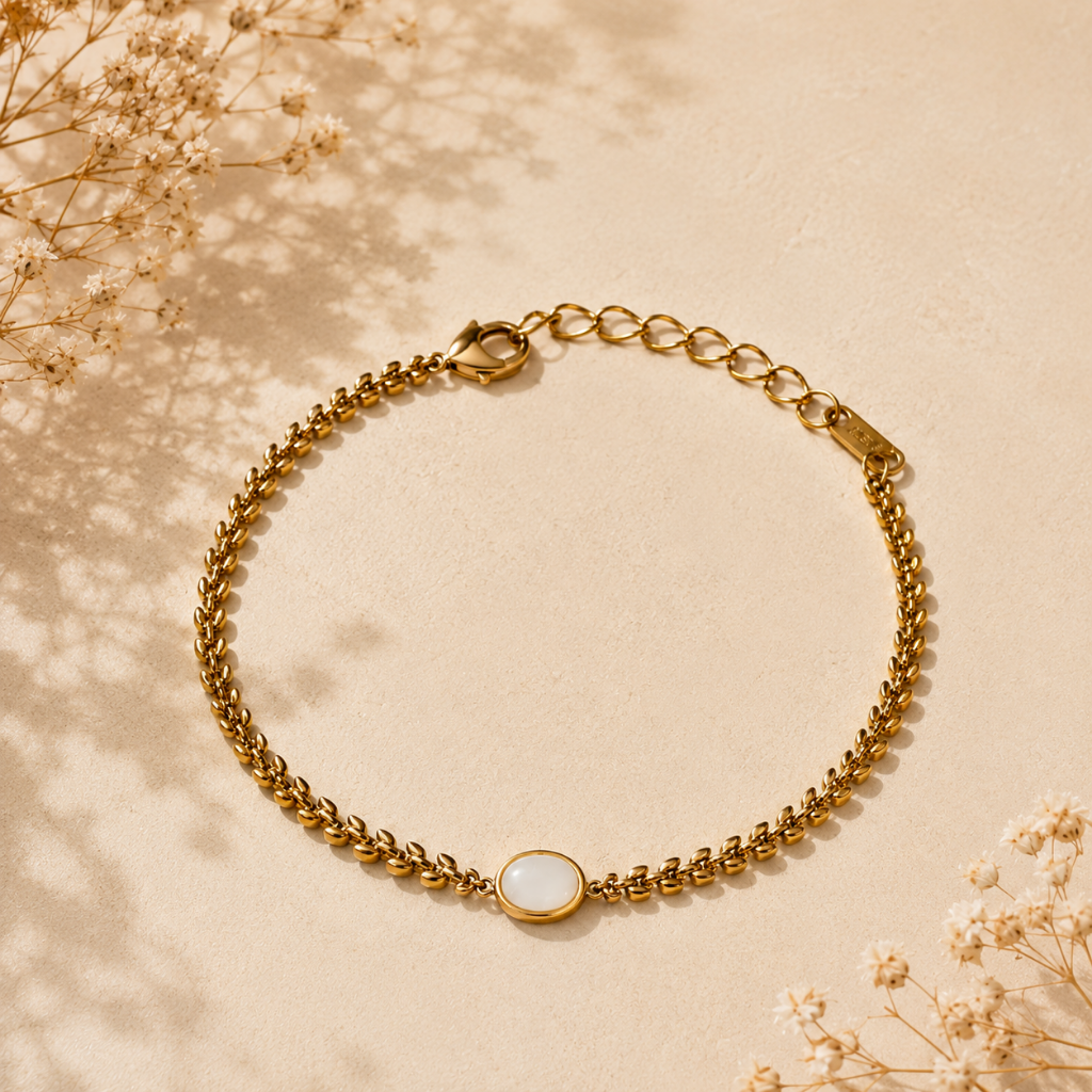 Luna Pearl Charm Bracelet