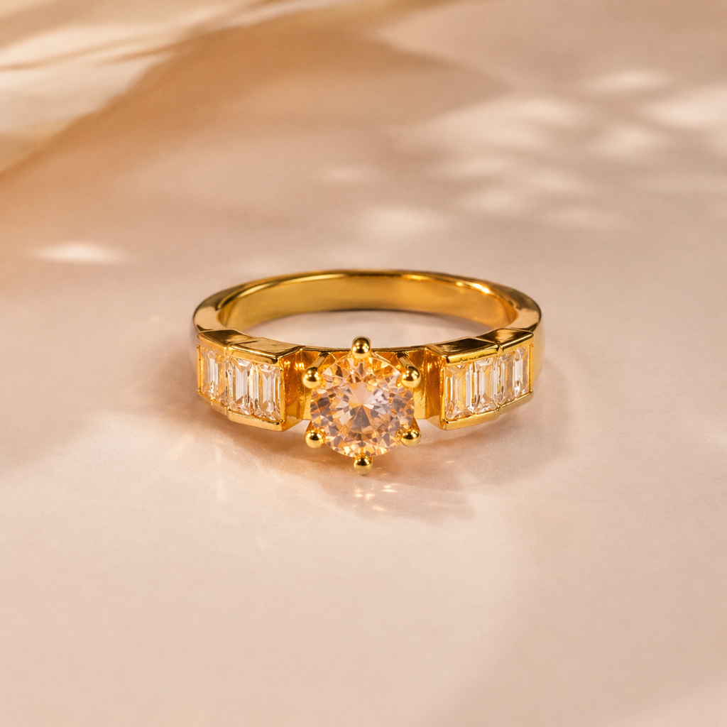 Round CZ Solitaire Ring