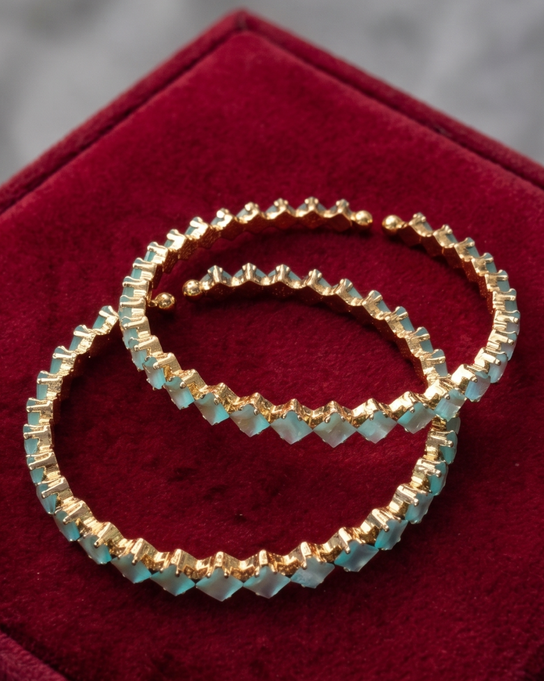 Royal Bloom Crystal Bangles