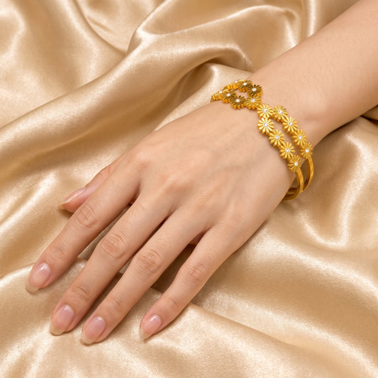 Aura Floral Filigree Bangle