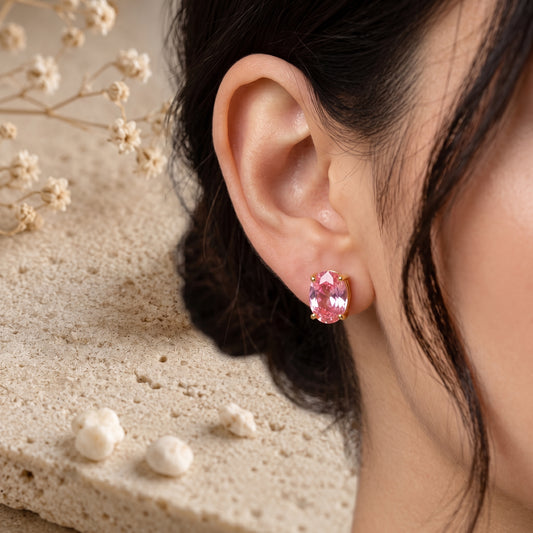 Blush Radiance Stud Earrings