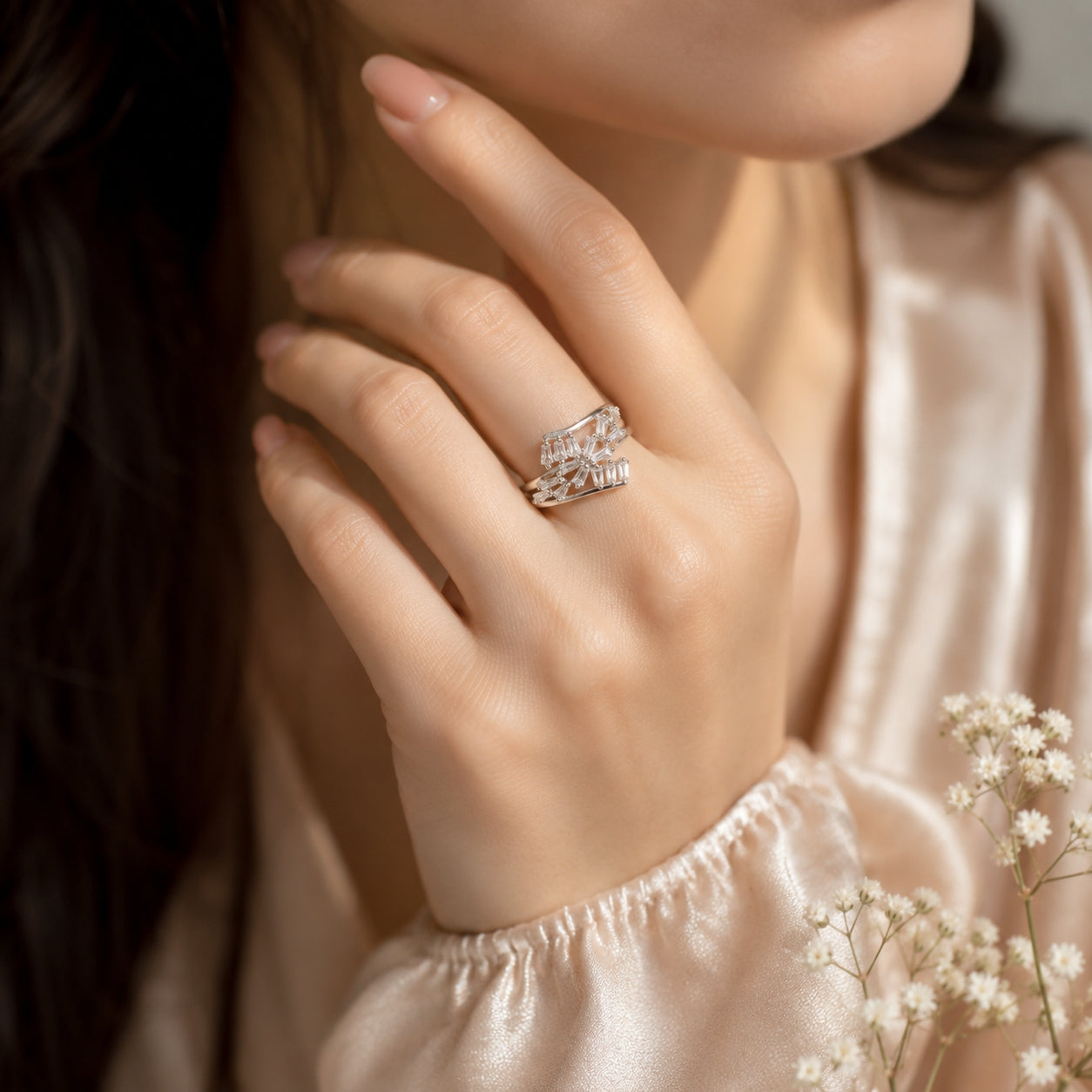 The "Gatsby Glitz" Adjustable Ring