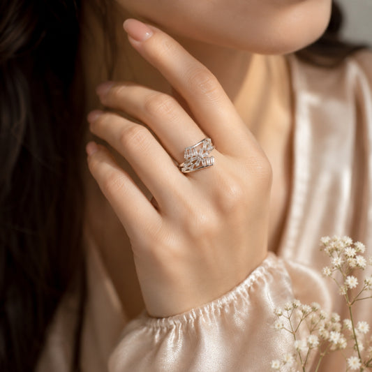 The "Gatsby Glitz" Adjustable Ring