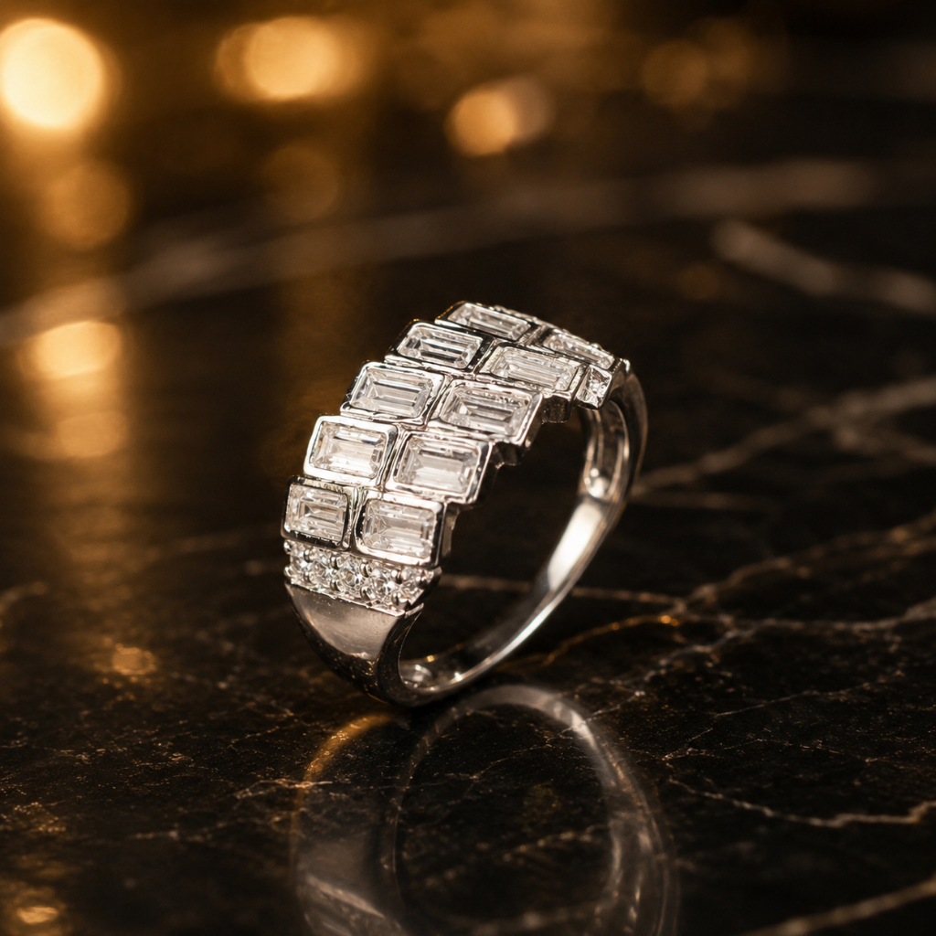 Multi-Row Cubism Ring