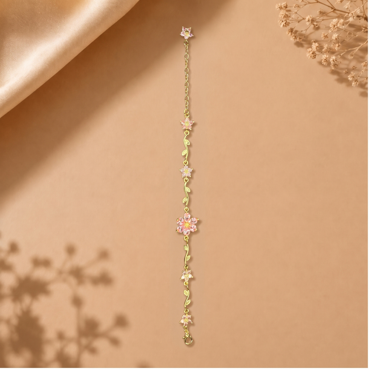 Blooming flowers Crystal Bracelet