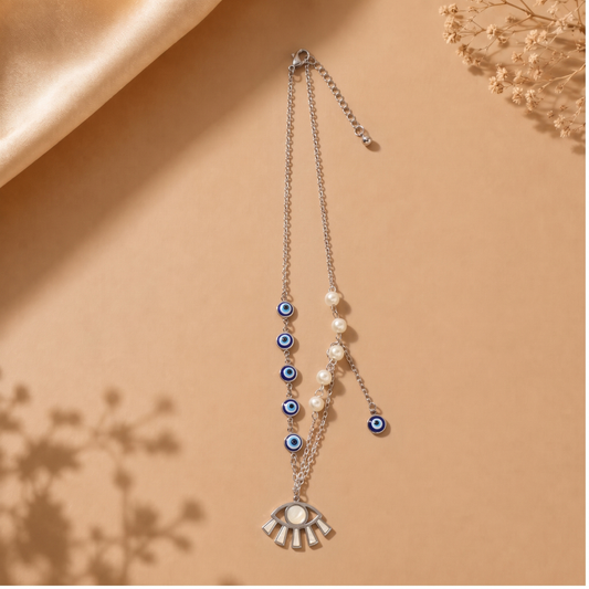 Elysian Evil Eye Pearl Necklace