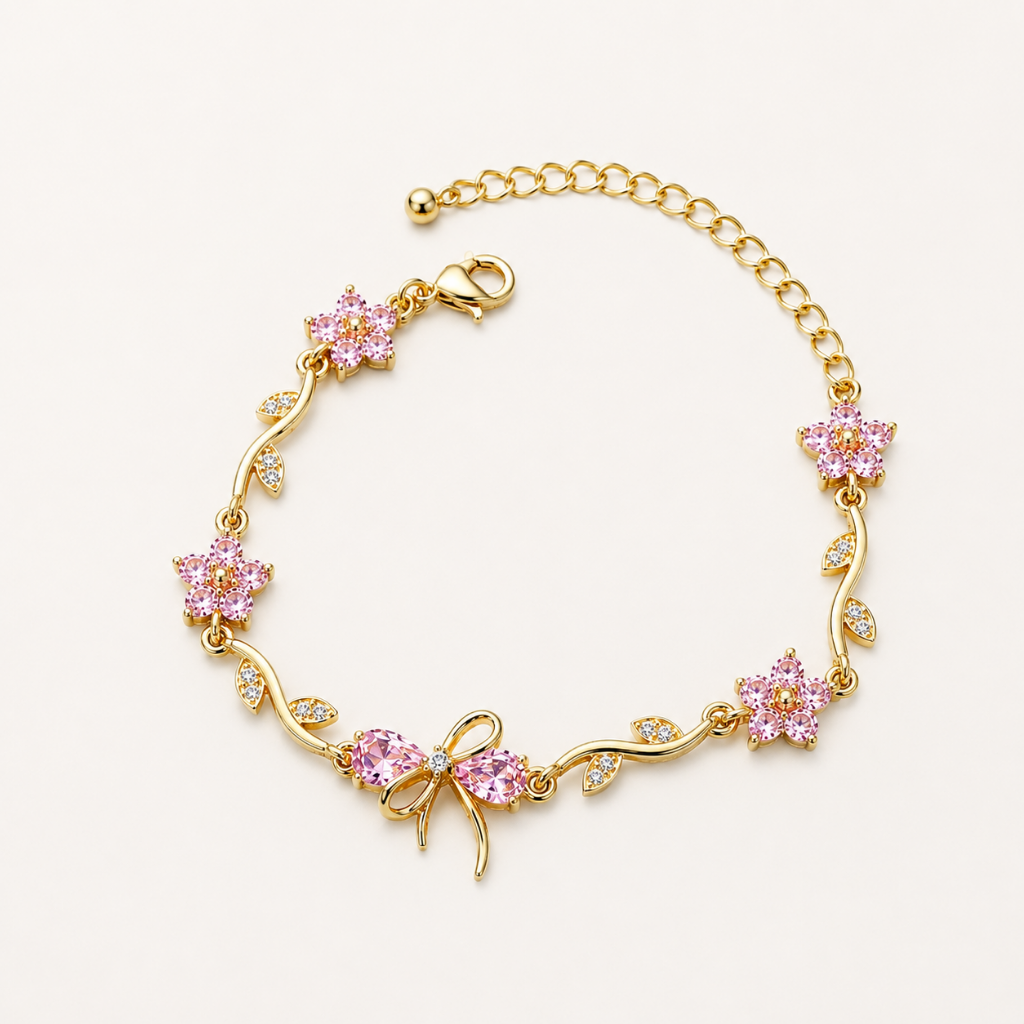 Blooming Bow Crystal Bracelet