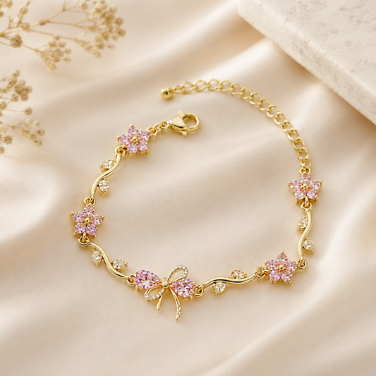 Blooming Bow Crystal Bracelet