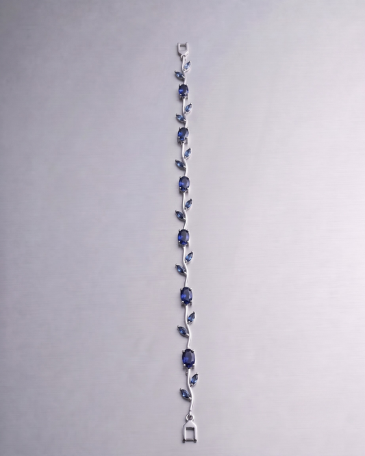 Violet grace Vine Bracelet – Purple Crystal Leaf Charm