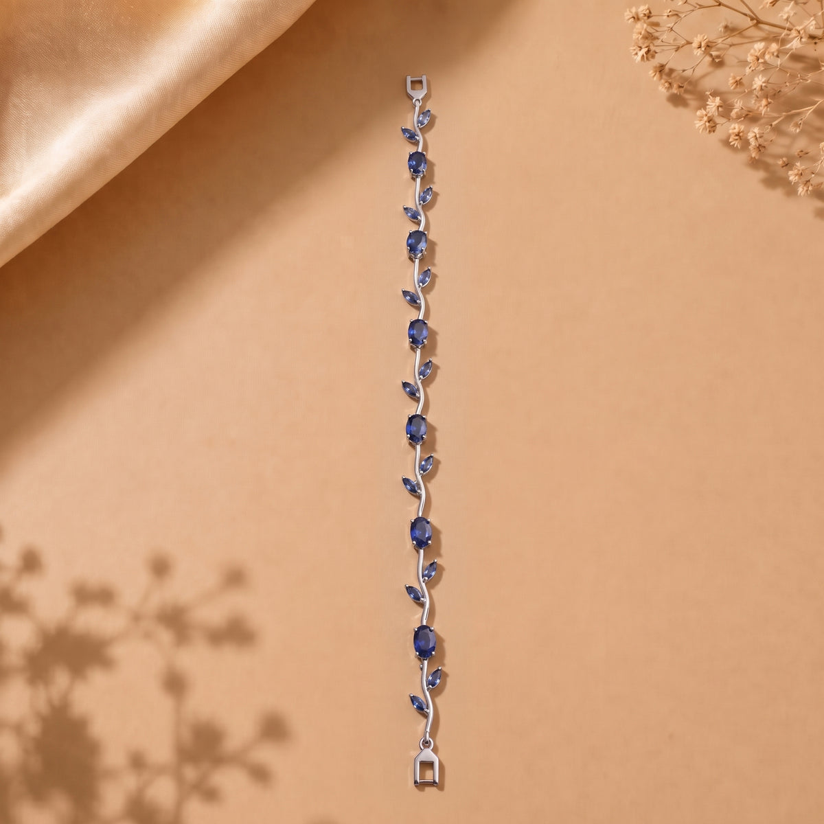 Violet grace Vine Bracelet – Purple Crystal Leaf Charm
