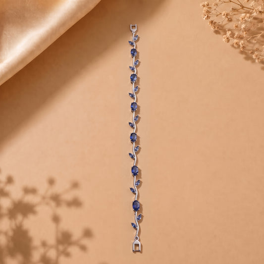Violet grace Vine Bracelet – Purple Crystal Leaf Charm