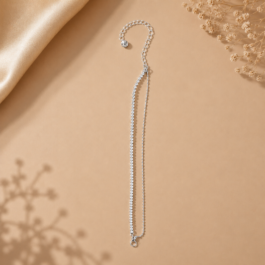 Celeste Double Layer Crystal Anklet