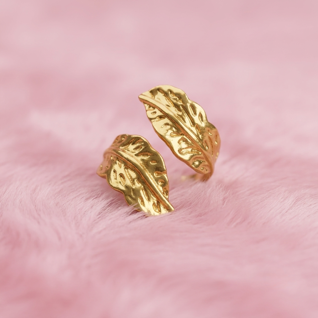 Golden Leaf Cuff Ring