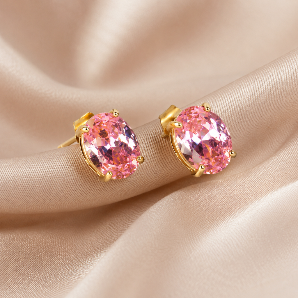 Blush Radiance Stud Earrings
