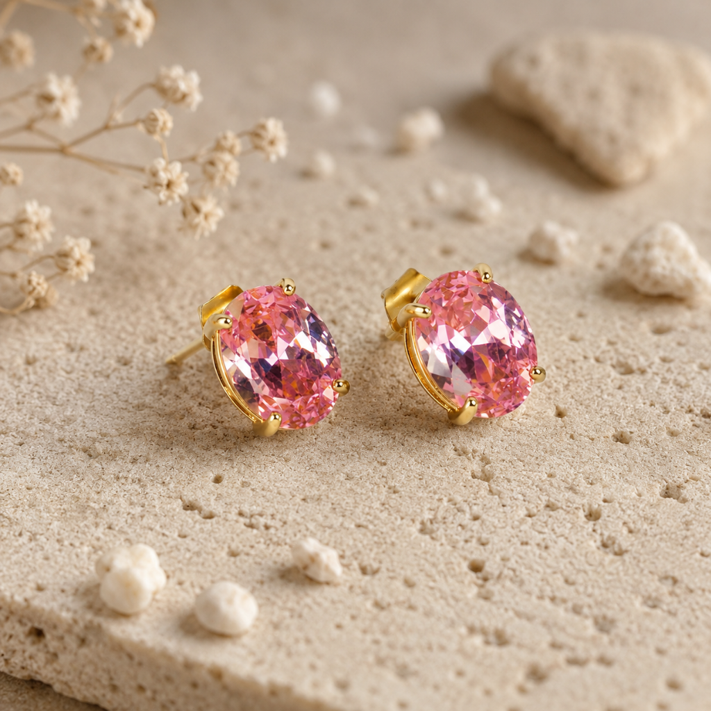 Blush Radiance Stud Earrings