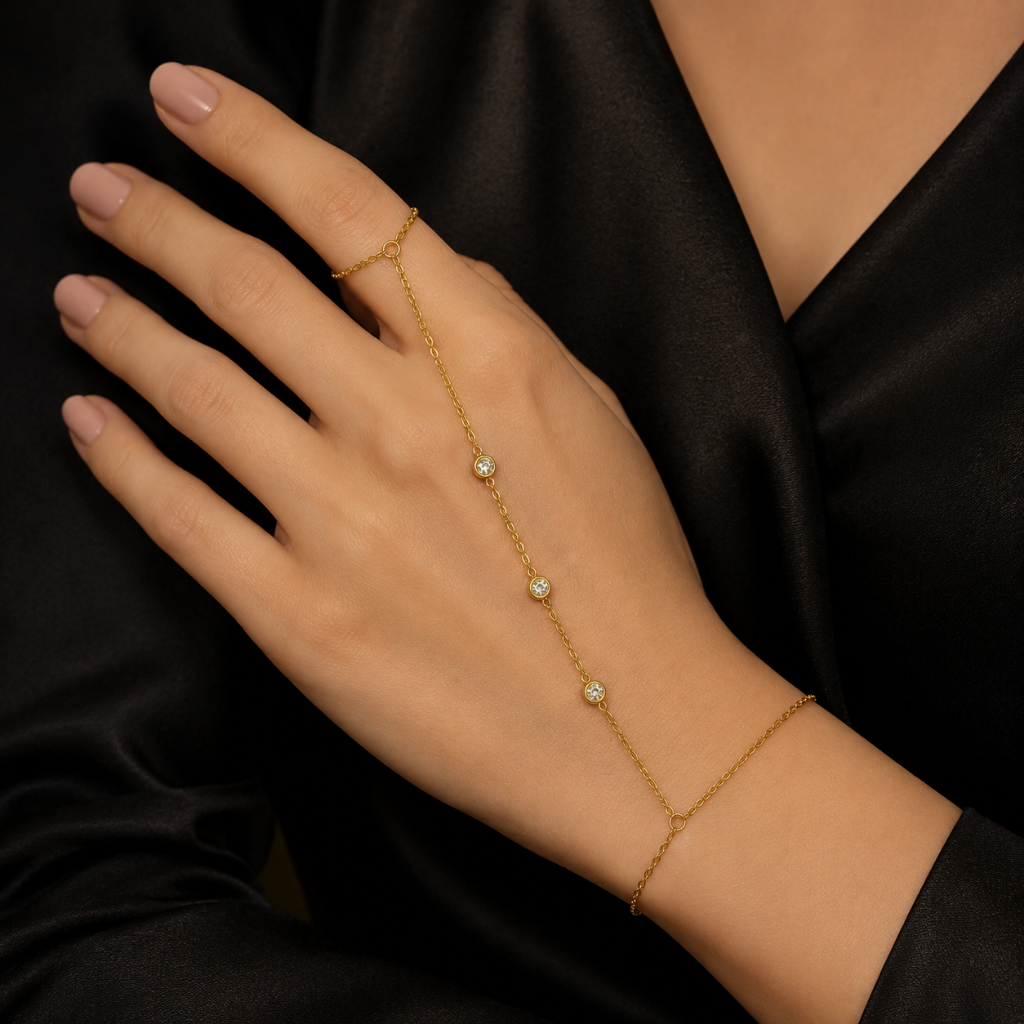 Celeste Crystal Hand Chain