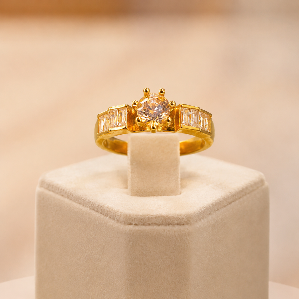 Round CZ Solitaire Ring