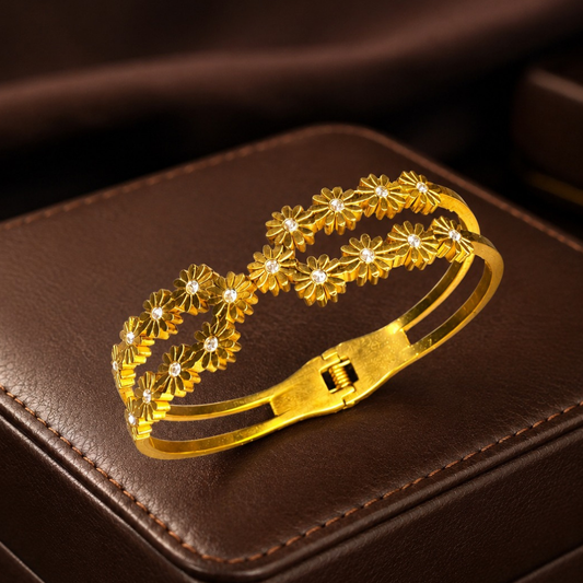 Aura Floral Filigree Bangle