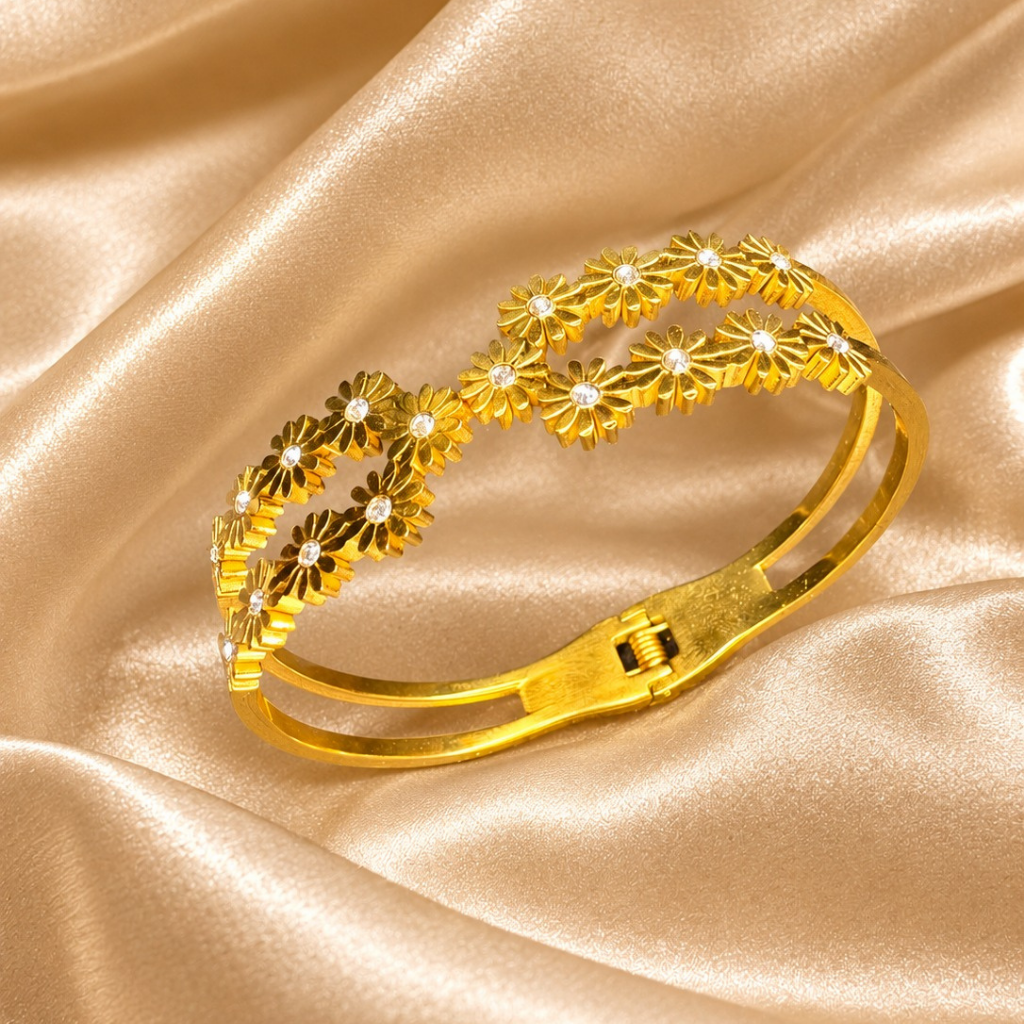 Aura Floral Filigree Bangle