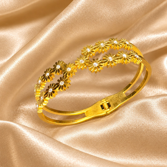 Aura Floral Filigree Bangle