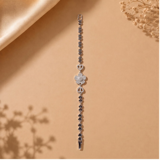 Blooming Heart Crystal Bracelet