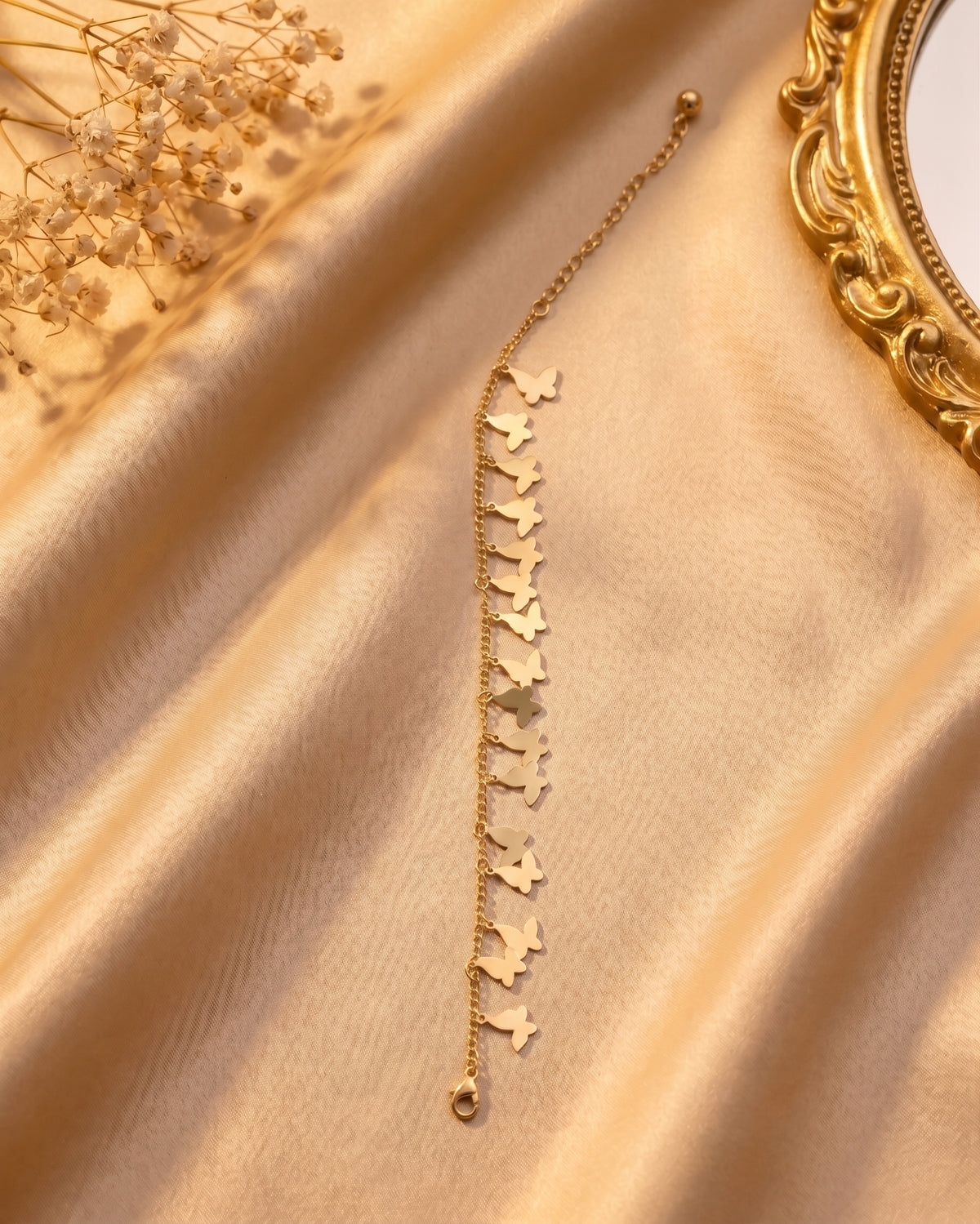 Zevana Butterfly Charm Anklet
