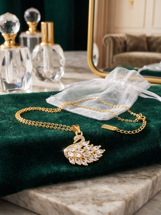 Royal Swan Crystal Necklace
