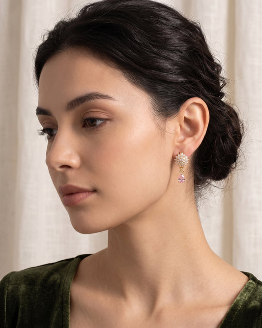 Bloom Crystal Drop Earrings