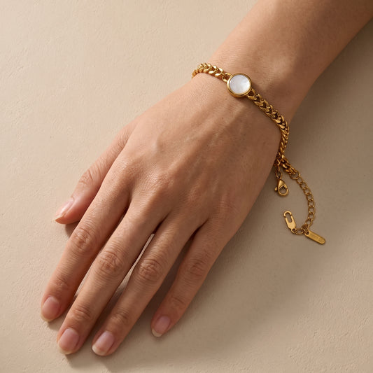 Luna Pearl Charm Bracelet