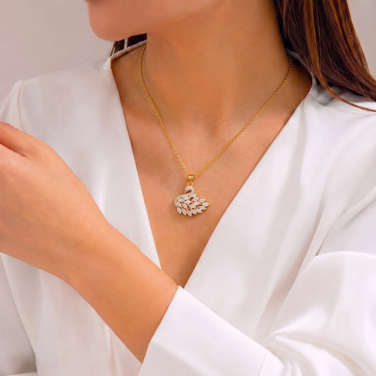 Royal Swan Crystal Necklace