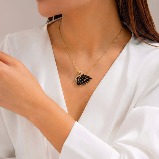 Royal Swan Crystal Necklace