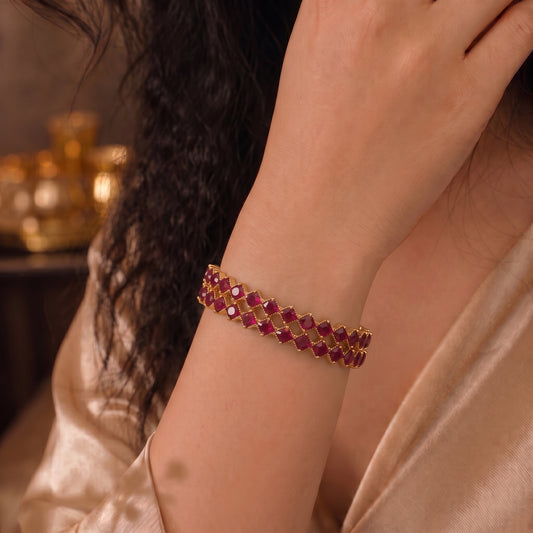 Royal Golden Crystal Bangle