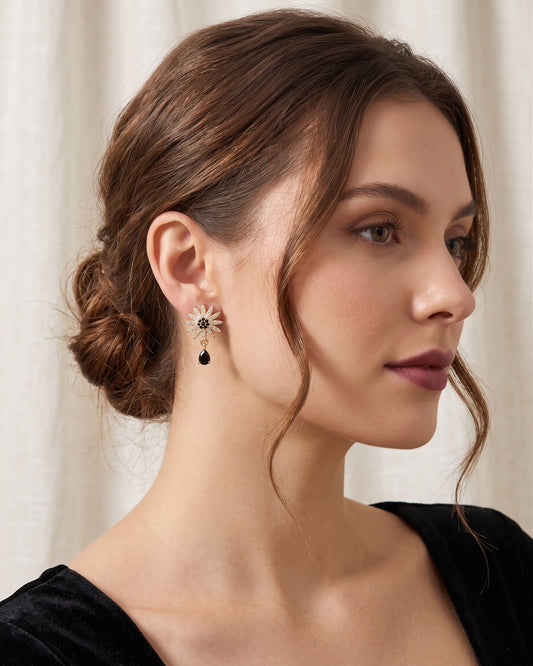 Celestial Spark Crystal Drop Earrings
